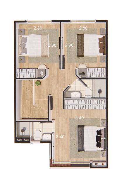 Tipo-A-P2 Planta Alta Tipo A